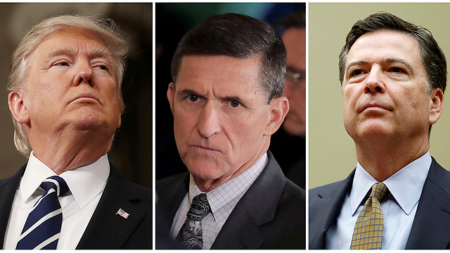L to R: Trump. Flynn and Comey (Photos: Reuters) (Photo: Reuters)