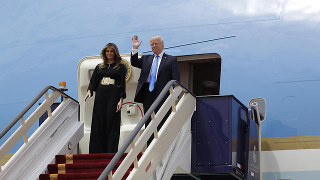 Trump arrives in Saudi Arabia, Saturday. The plan to recognize Jerusalem as Israel’s capital has been disrupted by massive pressure from Muslim countries (Photo: AP)