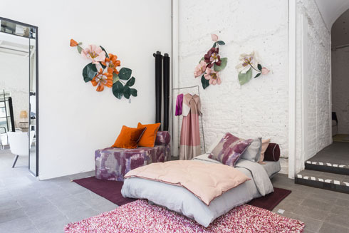 חדר שינה שעיצבה ל-LETTI & CO והוצג לפני כחודש במילאנו (צילום: Francesca Iovene)