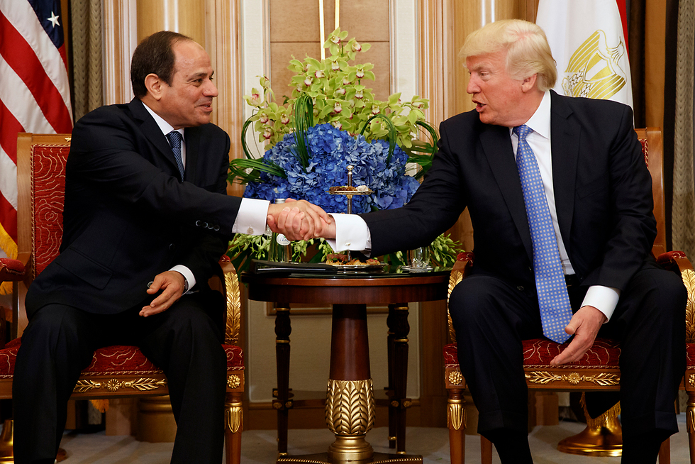 טראמפ וא-סיסי בסעודיה, השנה (צילום: AP) (צילום: AP)