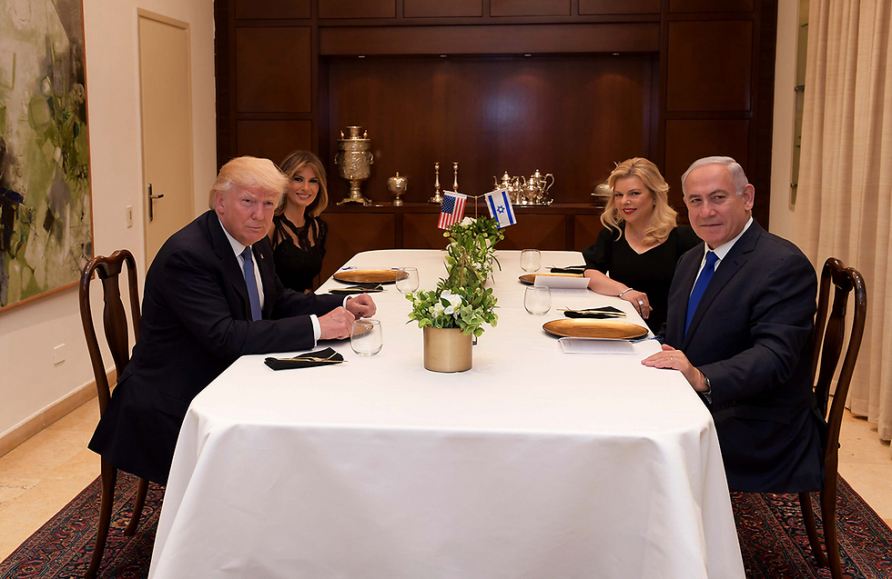 America’s first couple dining with ‘His Excellency’ and ‘First Lady. So much ego, pursuit of honor and immodesty (Photo: Avi Ohayon/GPO)