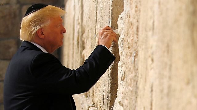 President Trump visits the Western Wall in Jerusalem, May 2017  (Photo: Reuters)