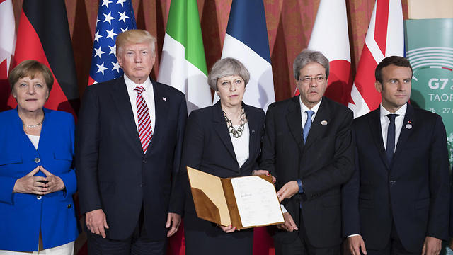ראשי המדינות בכינוס ה-G7, בשבוע שעבר בסיציליה (צילום: EPA) (צילום: EPA)