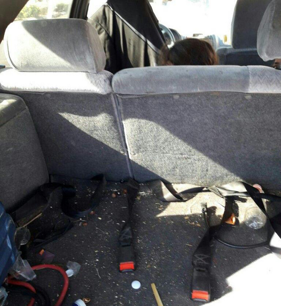 The trunk of the car, where the girls were sitting (Photo: Police)