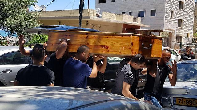 הלווייתה של נדא איבדאח, היום בחיפה (צילום: שמיר אלבז) (צילום: שמיר אלבז)