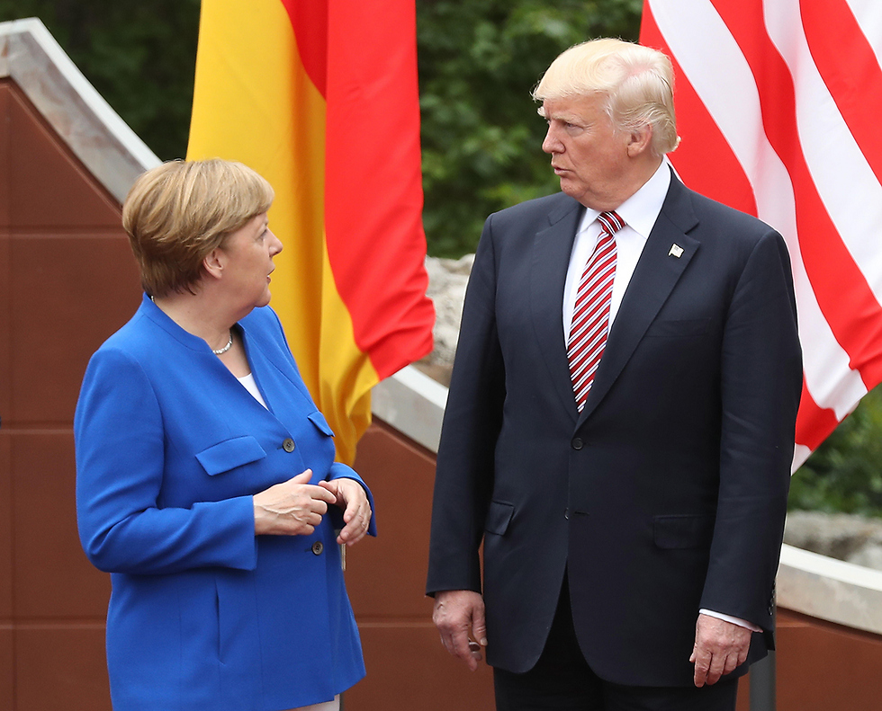 טראמפ ומרקל בכינוס מדינות G7 (צילום: gettyimages) (צילום: gettyimages)