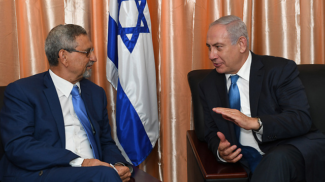 Cape Verde President Jorge Carlos Fonseca (L) and Prime Minister Benjamin Netanyahu (Photo: Kobi Gideon/GPO)