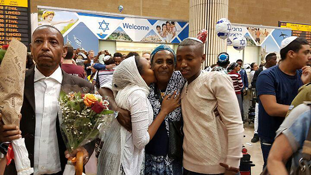 Falash Mura olim arriving in Israel (Photo: International Christian Agency)