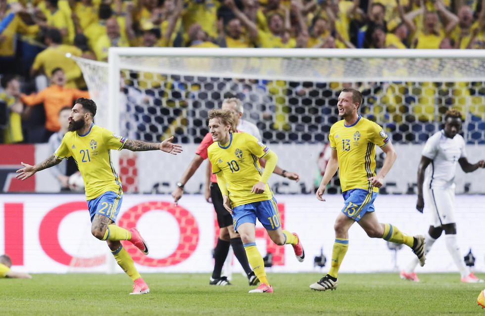 לא מגיעים כפייבוריטים. שחקני נבחרת שוודיה (צילום: getty images) (צילום: getty images)