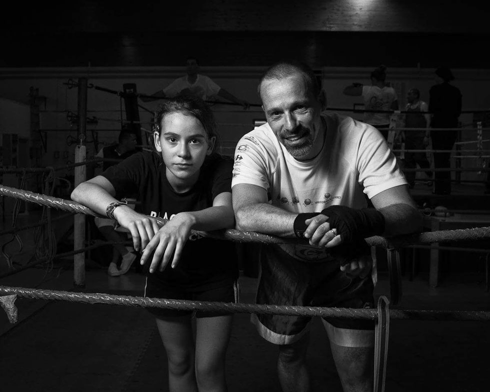 עם אביה, דוד. "הוא תמיד יהיה המאמן הראשון והכי טוב שלי" (צילום: מתוך אלבום פרטי)