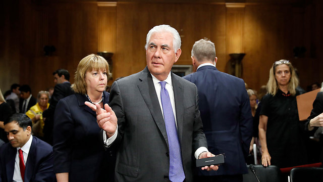 Tillerson at the hearing (Photo: AP)