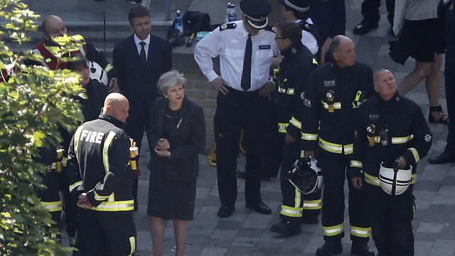 ראש הממשלה תרזה מיי הגיעה לביקור (צילום: AFP) (צילום: AFP)