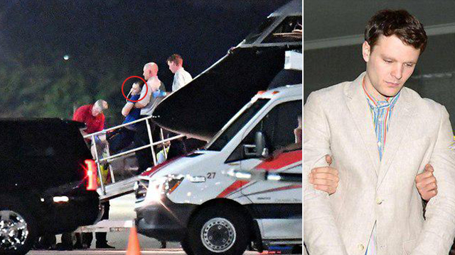 Otto Warmbier, seen arriving at the US in a coma (Photo: Reuters)