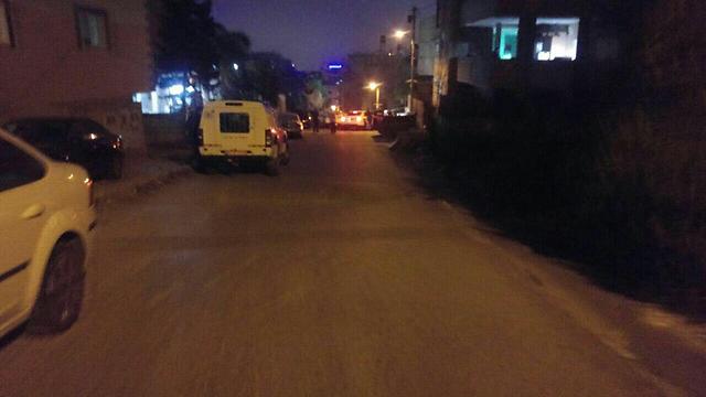 הרחוב שבו התרחש הירי באום אל-פחם, הלילה ()