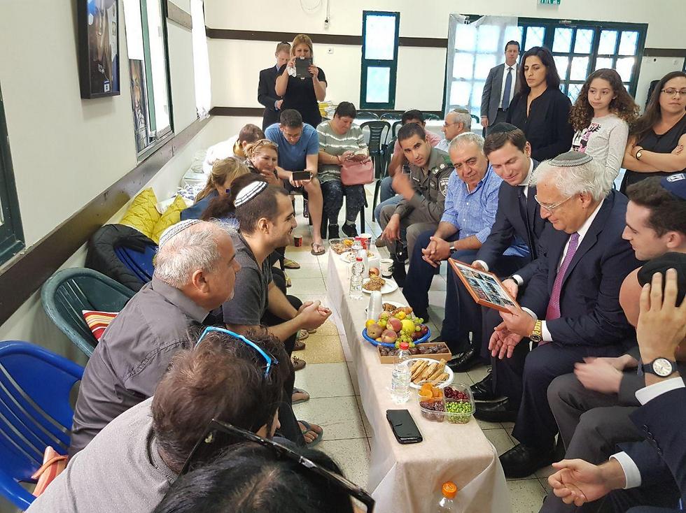 Jared Kushner with Ambassador Friedman mourn with the Hadas family