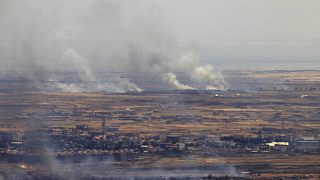 הלחימה בגולן הסורי, השבוע (צילום: AFP) (צילום: AFP)