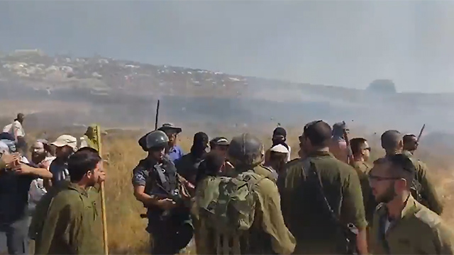 Archive: A confrontation between Israeli forces and Yitzhar settlers in 2017