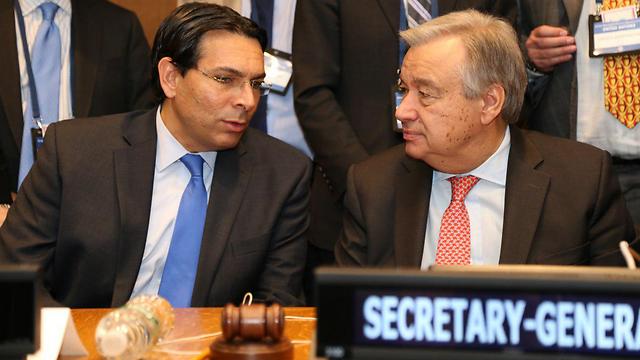 Danon and Guterres at the UN.