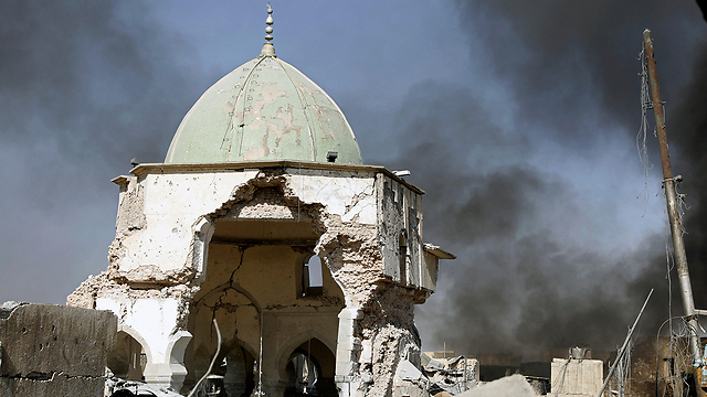 מסגד א-נורי שבו הכריז מנהיג דאעש על הקמת החליפות בראשותו. מוסול (צילום: רויטרס) (צילום: רויטרס)