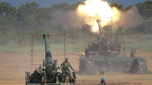 צבא טייוואן בפעולה (צילום: AP) (צילום: AP)