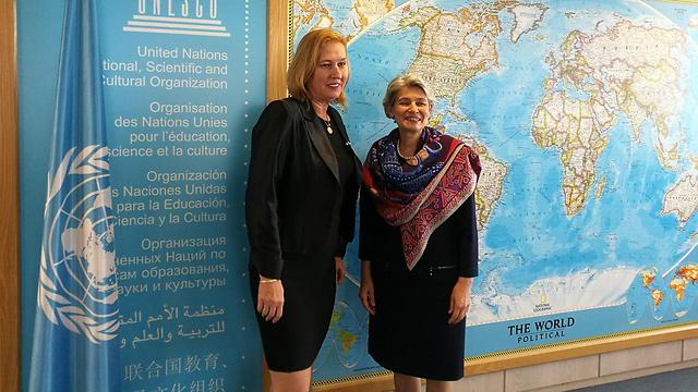 Livni meets with UNESCO chairwoman Irina Bokova
