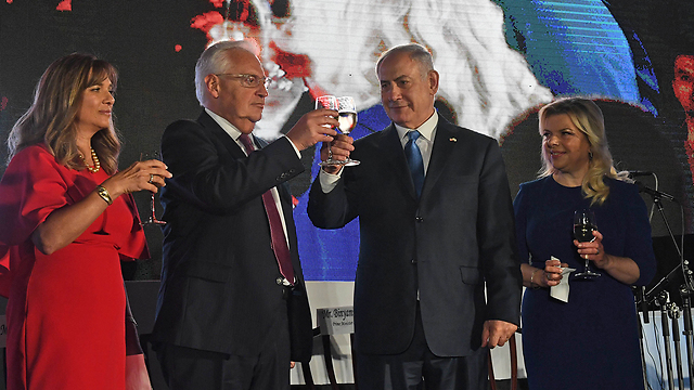 Ambassador Friedman and his wife with PM Netanyahu and Sara (Photo: Kobi Gidon/GPO) (Photo: Kobi Gidon/PMO)