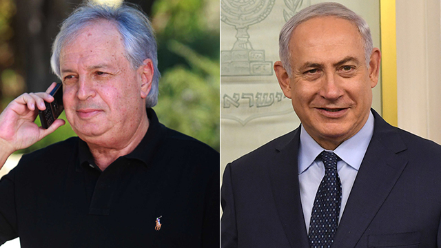 Bezeq majority shareholder Elovitch (L) and PM Netanyahu met 7 times over the course of 2 years (צילום: אלי דסה, קובי גדעון, לע"מ)