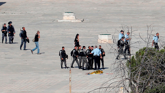 Temple Mount following attack (Photo: AFP)