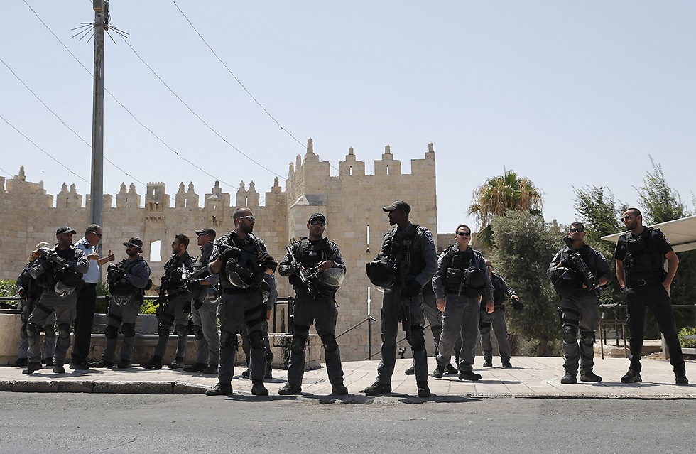 Security forces in Jerusalem's Old City following Friday's attack at the Lion's Gate (Photo: AFP)
