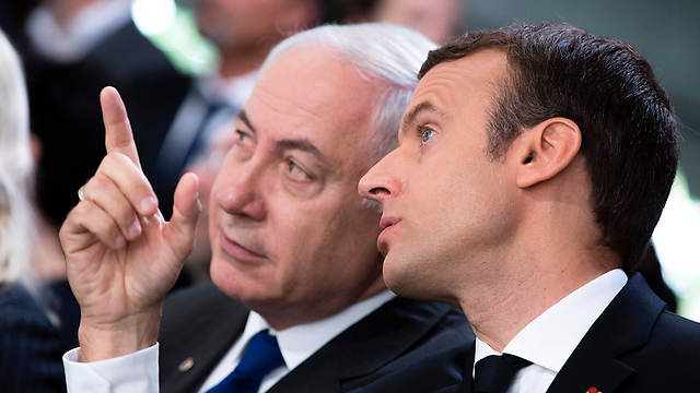 Нетаниягу с президентом Франции во время визита в Париж. Фото: AFP