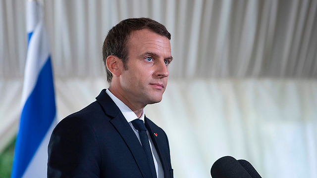Macron speaks at the ceremony (Photo: AFP)