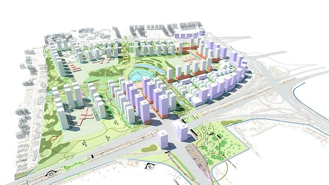 הדמייה של הפרויקט המתוכנן (הדמייה:  א. מזור – א. פירשט אדריכלים ומתכנני ערים) (הדמייה:  א. מזור – א. פירשט אדריכלים ומתכנני ערים)