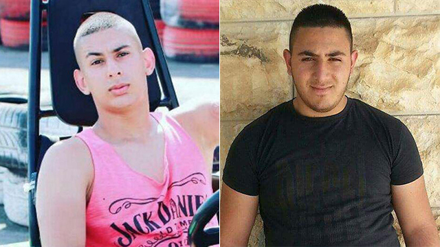 הפלסטינים שנהרגו במהומות: מוחמד חסן אבו רנאם (מימין) ומוחמד שרף ()