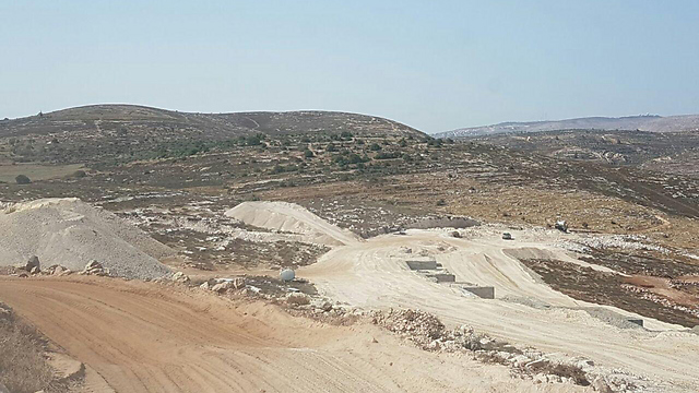 The Amichai construction site now with works halted
