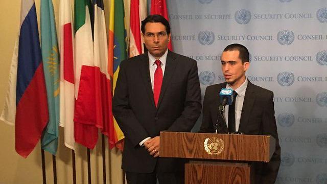 Oren Almog and Israeli representative to the UN Danny Danon