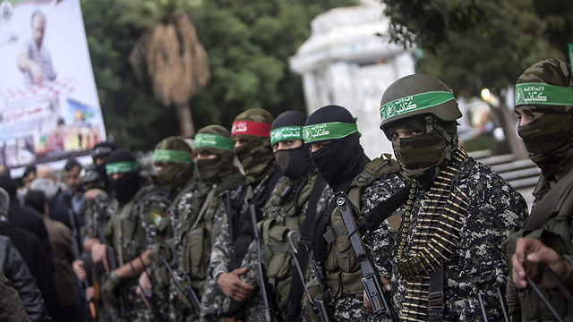 Hamas's military wing protests against added Israeli security measures (Photo: AFP) (Photo: AFP)