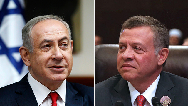 PM Netanyahu (L) and King Abdullah II (PhotosL AFP) (Photo: AFP)