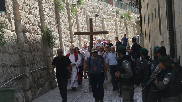 Христиане около Храмовой горы. Фото: Алекс Коломойский