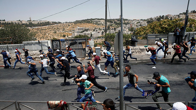 Riots in Jerusalem following placement of metal detectors on Temple Mount in July  (Photo: Reuters)