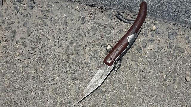 The knife used in the attempted attack at the Gush Etzion junction