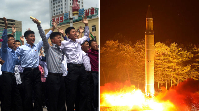 ניסוי צפון קוריאני בטיל בליסטי - וחגיגת ההישג בפיונגיאנג (צילום: רויטרס, AFP) (צילום: רויטרס, AFP)
