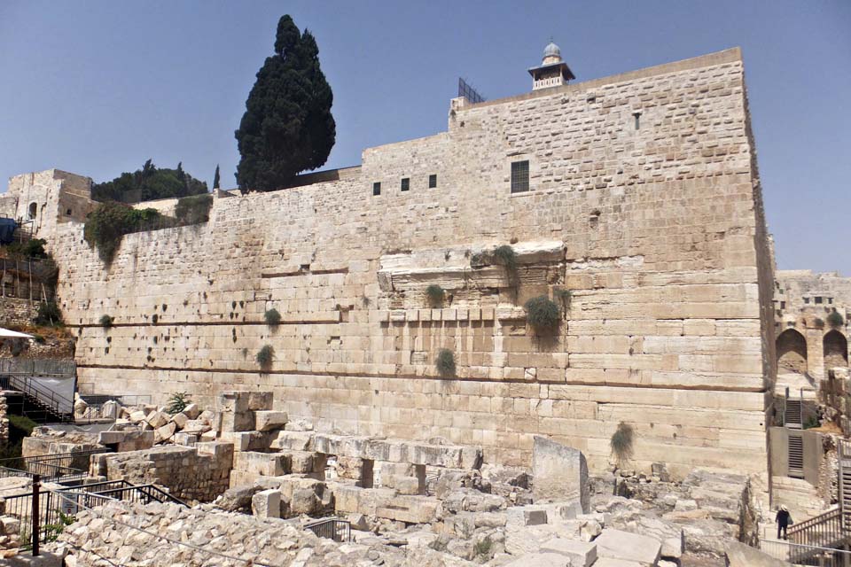 Юго-западная часть подпорной стены Храмовой горы
