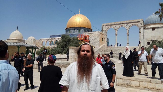 Jewish visitors at the Temple Mount (Photo: Yeraeh organization)
