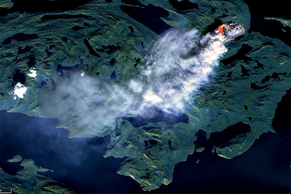 הבערה בגרינלנד. לפחות שבוע וחצי של אש (צילום: Meteo) (צילום: Meteo)