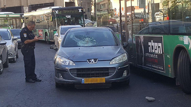 הרכב שבו נהג מוחמד אבדאח (צילום: איחוד הצלה) (צילום: איחוד הצלה)