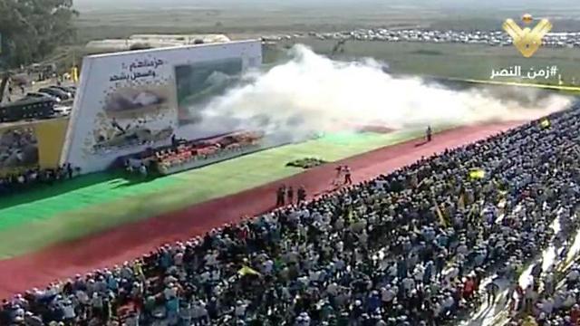 תצוגת תכלית של חיזבאללה: "השמדת טנק ישראל" ()