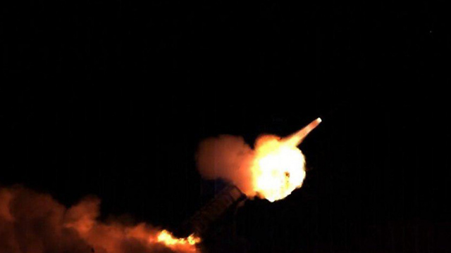 שיגור טיל הפטריוט (צילום: דובר צה"ל) (צילום: דובר צה