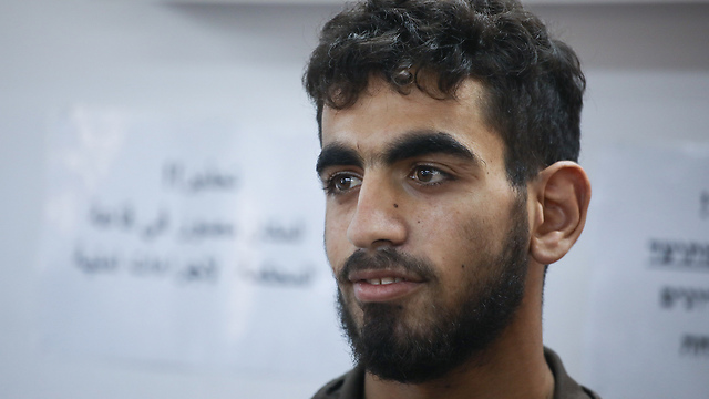 Terrorist Omar al-Abed in court (Photo: Ohad Zwigenberg)