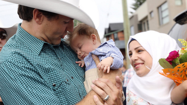 ובקנדה: פליטים מסוריה קראו לבנם על שמו של ראש הממשלה ג'סטין טרודו ()