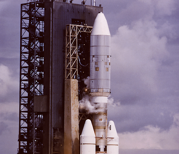 שיגור אחת מהחלליות ב-1977 (צילום: נאס"א)